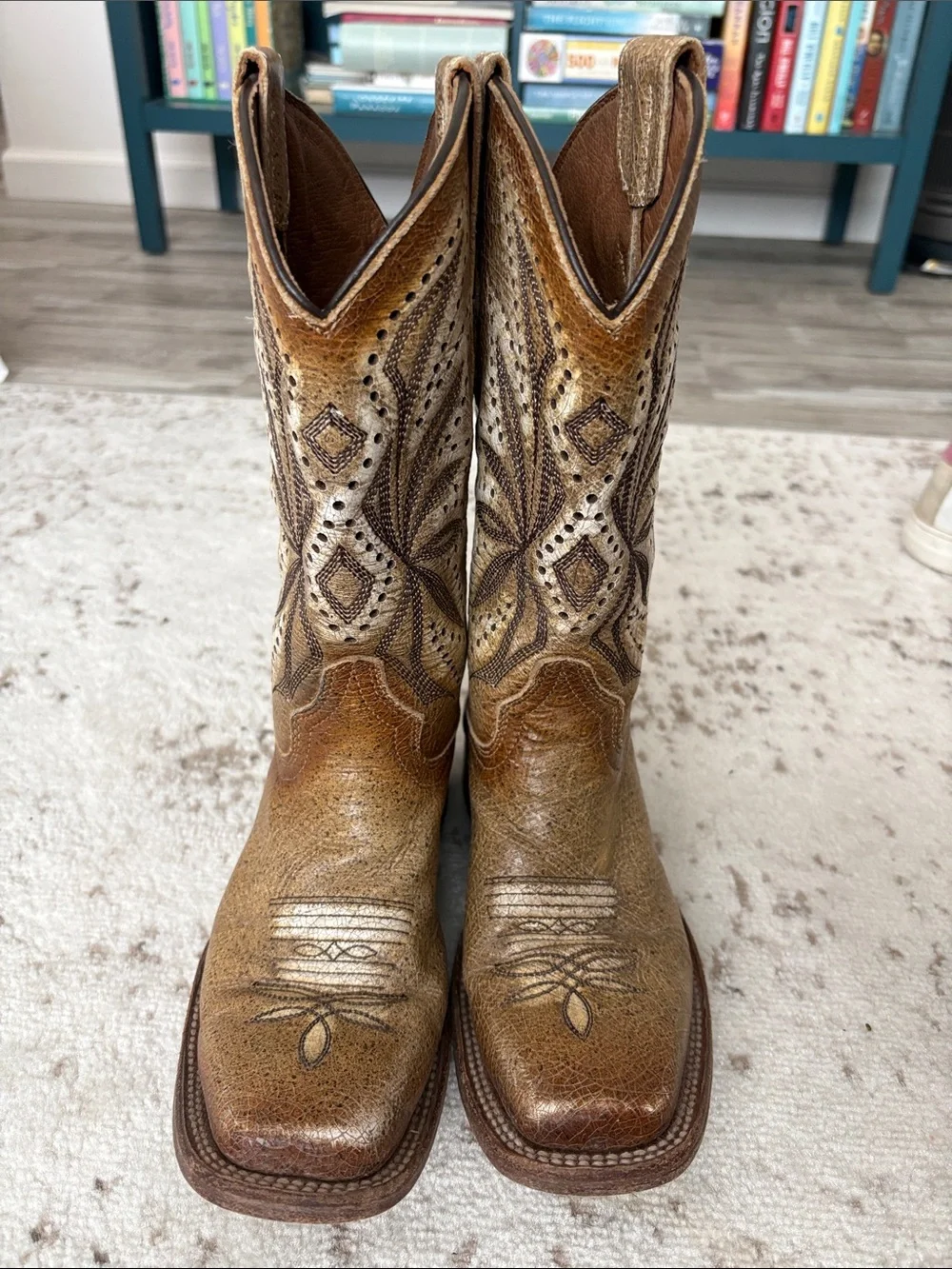 Circle G Brown & Tan Kids Western Cowboy Boots